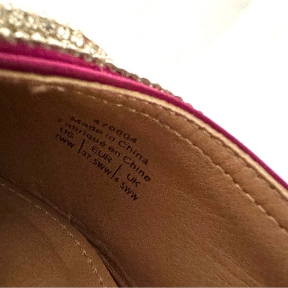 PENN - Women’s, Pink Satin, Mules, Rhinestone, Block Heel, Pointed Toe, Sz 7 WW - Picture 7 of 12